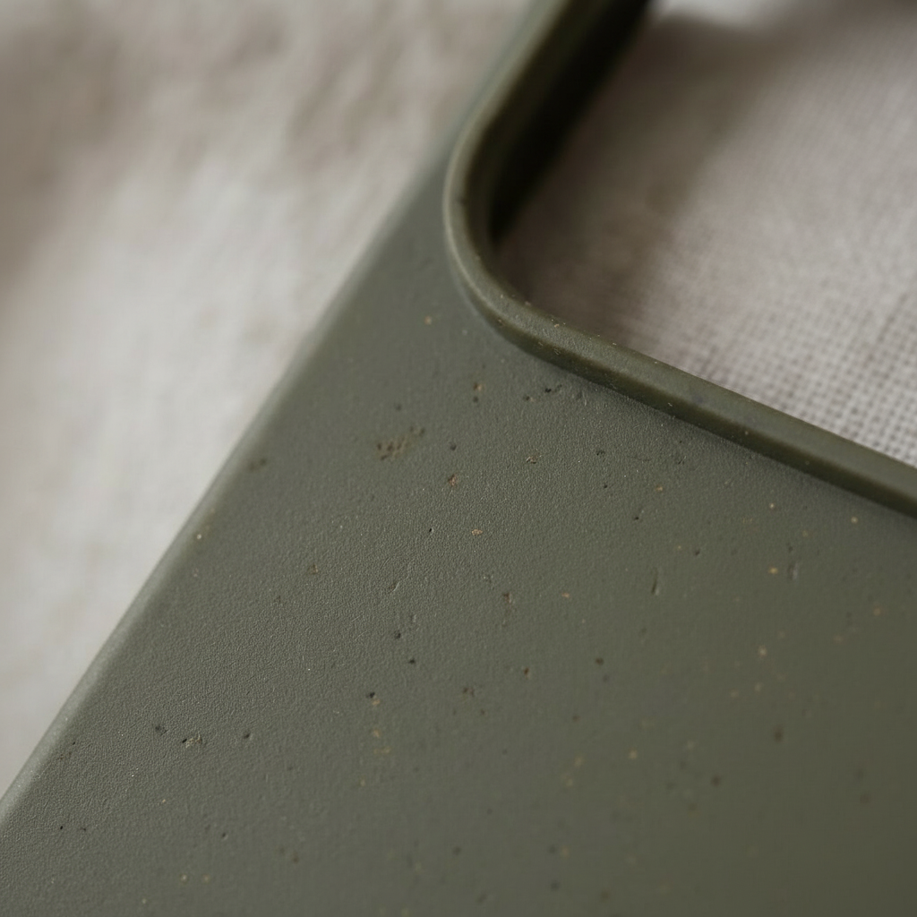 Nachhaltige iPhone Hülle mit sichtbarer Materialstruktur