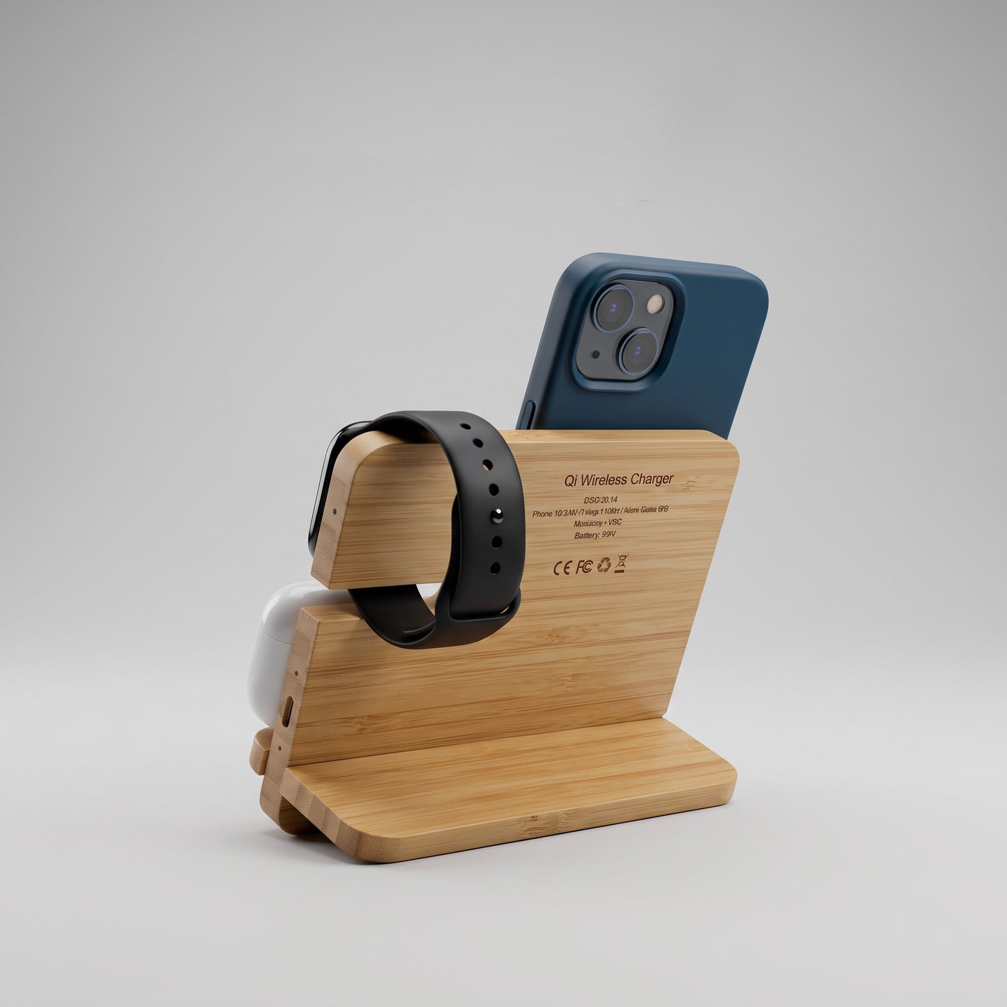 Wood Wireless Charger | Triple